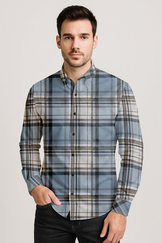 Plaid Flannel Shirt – Slim Fit Button Down for Men’s Fall Look