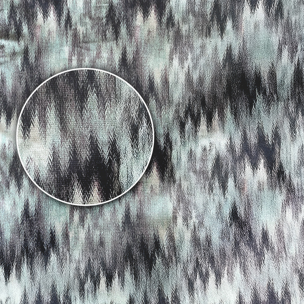 Zigzag Print Long Sleeve Shirt – Cotton Blend Button Down Casual Wear