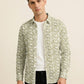 Men's Slim Fit Mosaic Print Cotton Shirt - Slim Fit Luxury Shirt