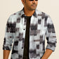 Abstract Print Long Sleeve Shirt - Lightweight Casual and Trendy Wear
