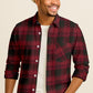 Casual Plaid Long Sleeve Button Down Shirt – Cotton Blend