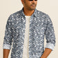 Modern Print Casual Shirt – Long Sleeve Button Down Lightweight Cotton Design