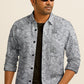 Geometric Honeycomb Pattern Long Sleeve Shirt – Lightweight Button Down Shirt