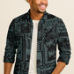 Boho Island Print Long Sleeve Shirt – Cotton Blend Button Down Casual Wear