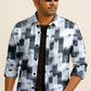 Abstract Print Long Sleeve Shirt - Lightweight Casual and Trendy Wear