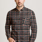Long Sleeve Plaid Cotton Shirt – Button Down Checkered Casual Dress Shirt