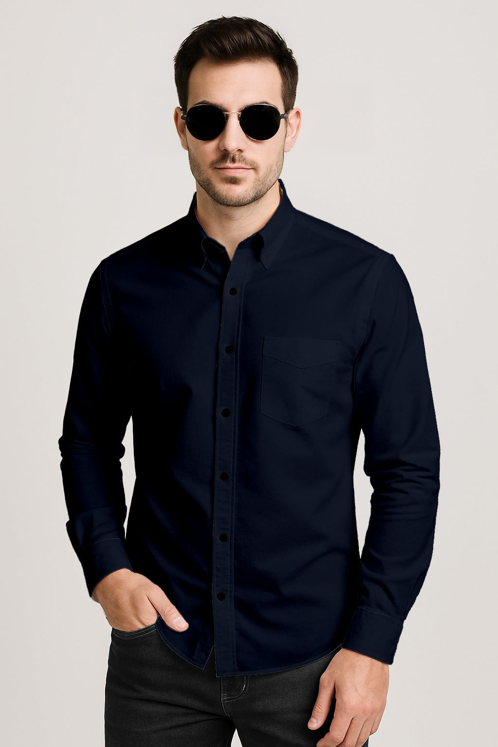 Men’s Long Sleeve Button Down Dress Shirt – Business Casual, Cotton, Regular Fit