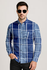 Gingham Plaid Cotton Dress Shirt – Men’s Long Sleeve Casual Button Down
