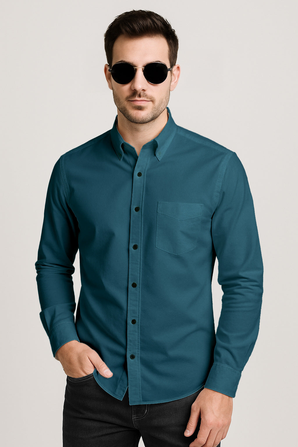 Men’s Long Sleeve Button Down Dress Shirt – Business Casual, Cotton, Regular Fit