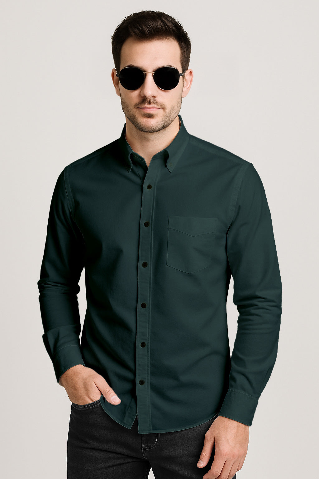 Men’s Long Sleeve Button Down Dress Shirt – Business Casual, Cotton, Regular Fit