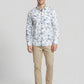 Men's Abstract Print Long Sleeve Button-Down Shirt - Lightweight Casual Top