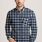 Long Sleeve Plaid Cotton Shirt – Button Down Checkered Casual Dress Shirt