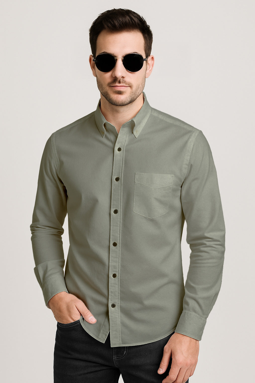 Men’s Long Sleeve Button Down Dress Shirt – Business Casual, Cotton, Regular Fit