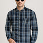 Men's Plaid Cotton Button Down Shirt – Long Sleeve Gingham Casual Dress Shirt, Regular Fit