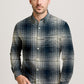 Plaid Checkered Casual Shirt – Long Sleeve Button Down Cotton-Poly Blend Shirt