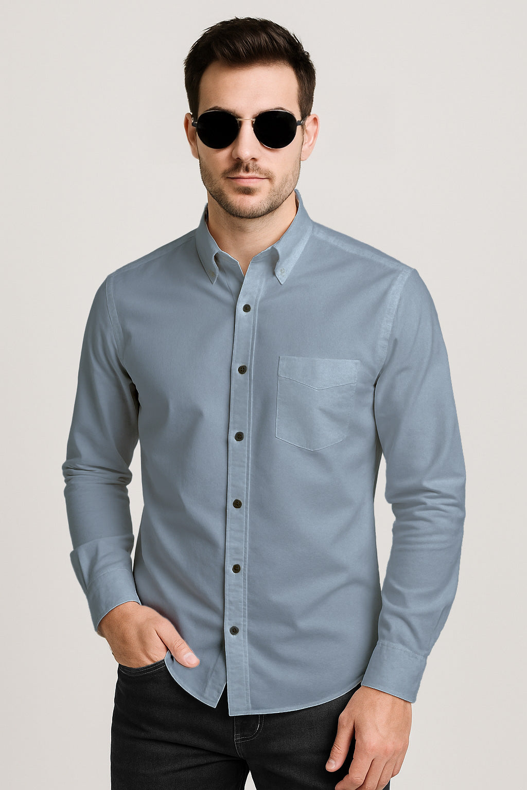 Men’s Long Sleeve Button Down Dress Shirt – Business Casual, Cotton, Regular Fit