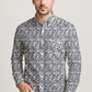 Modern Print Casual Shirt – Long Sleeve Button Down Lightweight Cotton Design