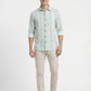Men's Premium Vertical Striped Linen Casual Long Sleeve Button-Down Shirt