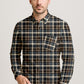 Long Sleeve Plaid Cotton Shirt – Button Down Checkered Casual Dress Shirt