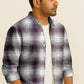 Plaid Checkered Casual Shirt – Long Sleeve Button Down Cotton-Poly Blend Shirt