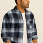 Classic Flannel Style Shirt – Long Sleeve Button Down in Checkered Plaid Pattern