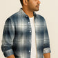 Plaid Checkered Casual Shirt – Long Sleeve Button Down Cotton-Poly Blend Shirt