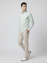Men's Premium Vertical Striped Linen Casual Long Sleeve Button-Down Shirt