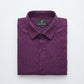 Men's Royal Purple Textured Long Sleeve Button Down Casual Shirt