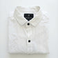 Men's White Textured Long Sleeve Button Down Casual Shirt