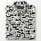 Men's Alphabet Graphic Print Long-Sleeve Button-Down Shirt