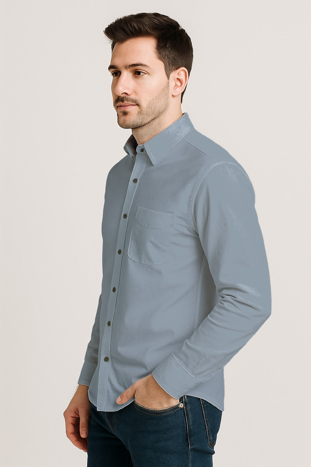 Men’s Long Sleeve Button Down Dress Shirt – Business Casual, Cotton, Regular Fit