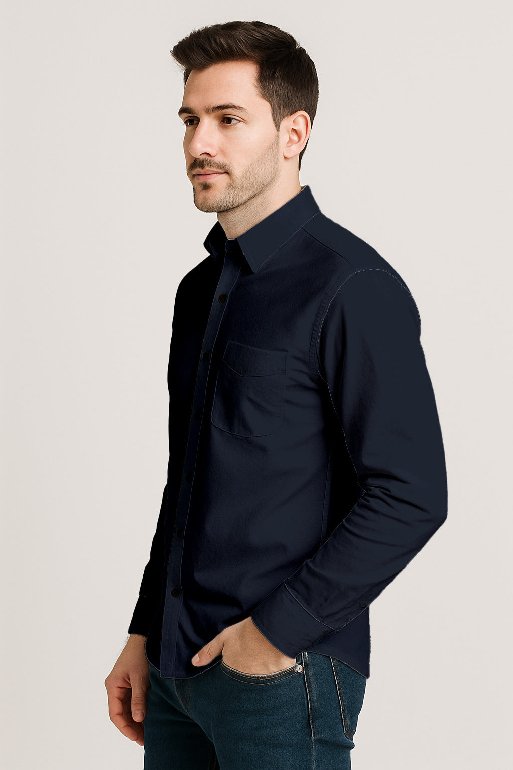 Men’s Long Sleeve Button Down Dress Shirt – Business Casual, Cotton, Regular Fit