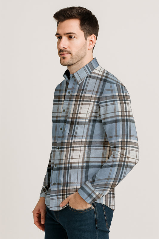 Plaid Flannel Shirt – Slim Fit Button Down for Men’s Fall Look