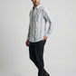 Men's Classic Striped Cotton-Blend Casual Button-Down Shirt