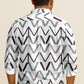 Geometric Printed Casual Button Down Shirt – Long Sleeve Cotton Summer Beachwear with Pocket