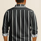 Long Sleeve Vertical Stripe Shirt – Cotton Blend Button Down for Casual & Business Wear
