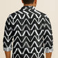 Geometric Printed Casual Button Down Shirt – Long Sleeve Cotton Summer Beachwear with Pocket