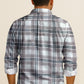 Men's Long Sleeve Plaid Shirt – Textured Cotton Blend Seersucker Button Down for Casual Everyday Wear
