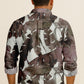 Men’s Long Sleeve Button Down Shirt – Tropical Leaf Print Cotton Shirt, Casual Summer Dress Shirt