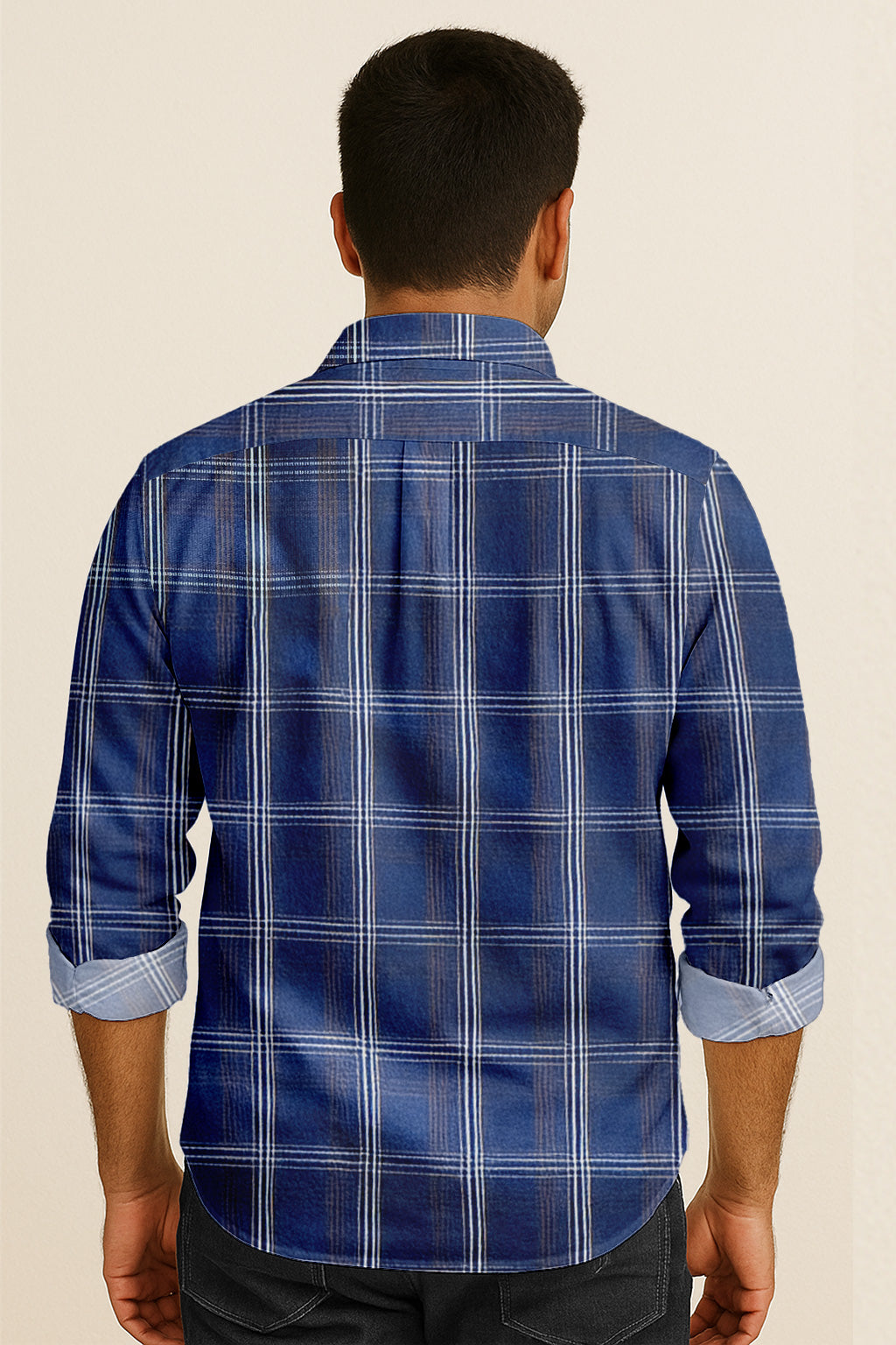 Men's Plaid Cotton Button Down Shirt – Long Sleeve Gingham Casual Dress Shirt, Regular Fit