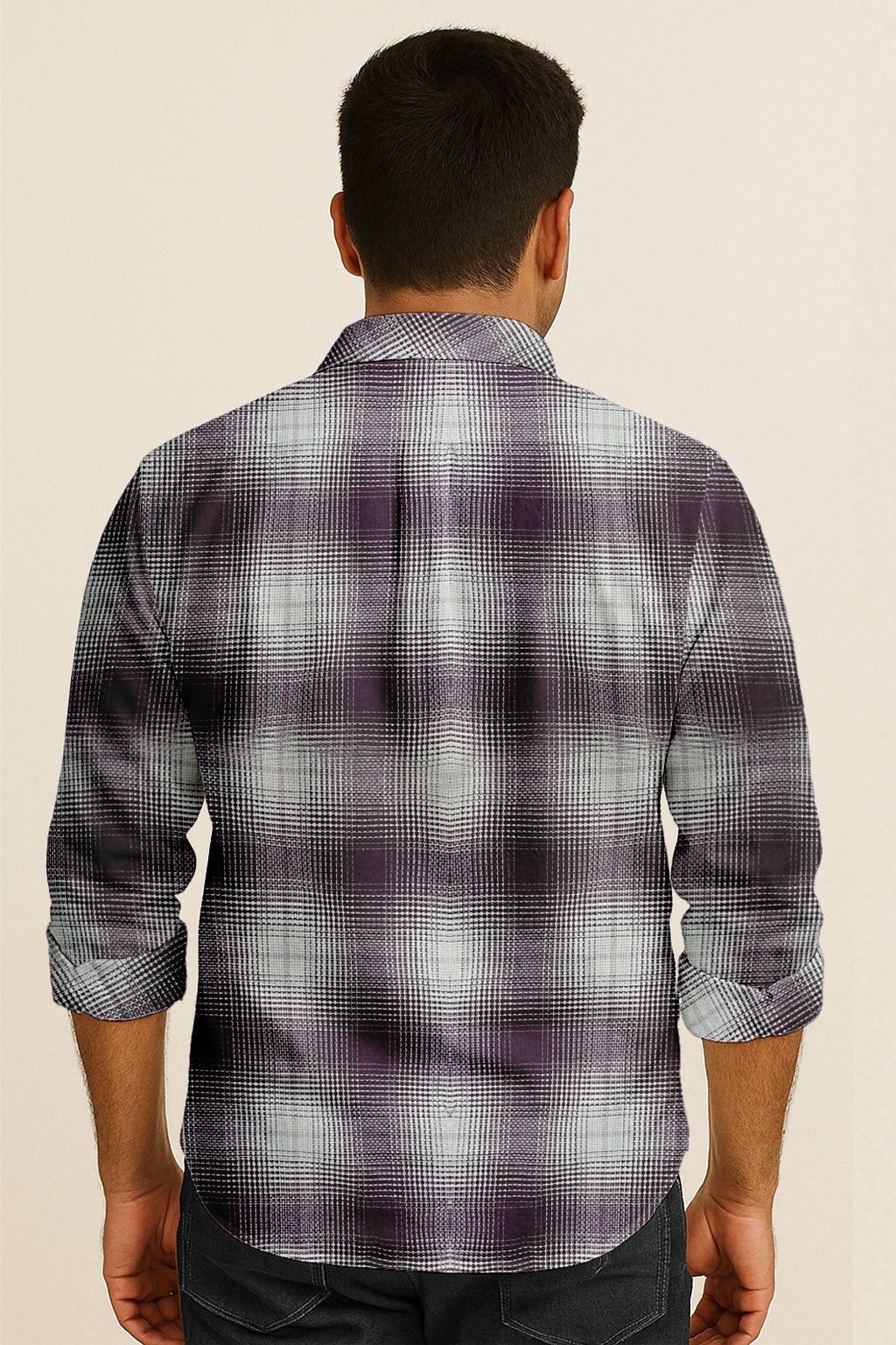 Plaid Checkered Casual Shirt – Long Sleeve Button Down Cotton-Poly Blend Shirt