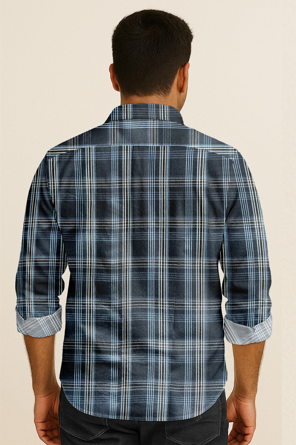 Men's Plaid Cotton Button Down Shirt – Long Sleeve Gingham Casual Dress Shirt, Regular Fit