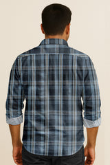 Men's Plaid Cotton Button Down Shirt – Long Sleeve Gingham Casual Dress Shirt, Regular Fit