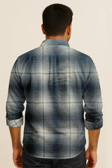Plaid Checkered Casual Shirt – Long Sleeve Button Down Cotton-Poly Blend Shirt