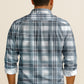 Men's Long Sleeve Plaid Shirt – Textured Cotton Blend Seersucker Button Down for Casual Everyday Wear