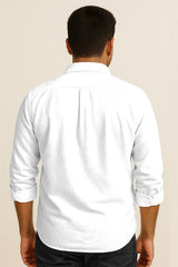 White Long Sleeve Cotton Shirt – Formal & Casual Wear