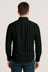 Men’s Button-Down Striped Shirt – Casual Cotton