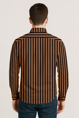 Men’s Button-Down Striped Shirt – Casual Cotton