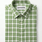 Men's Sage Green Gingham Checkered Long Sleeve Button-Down Shirt