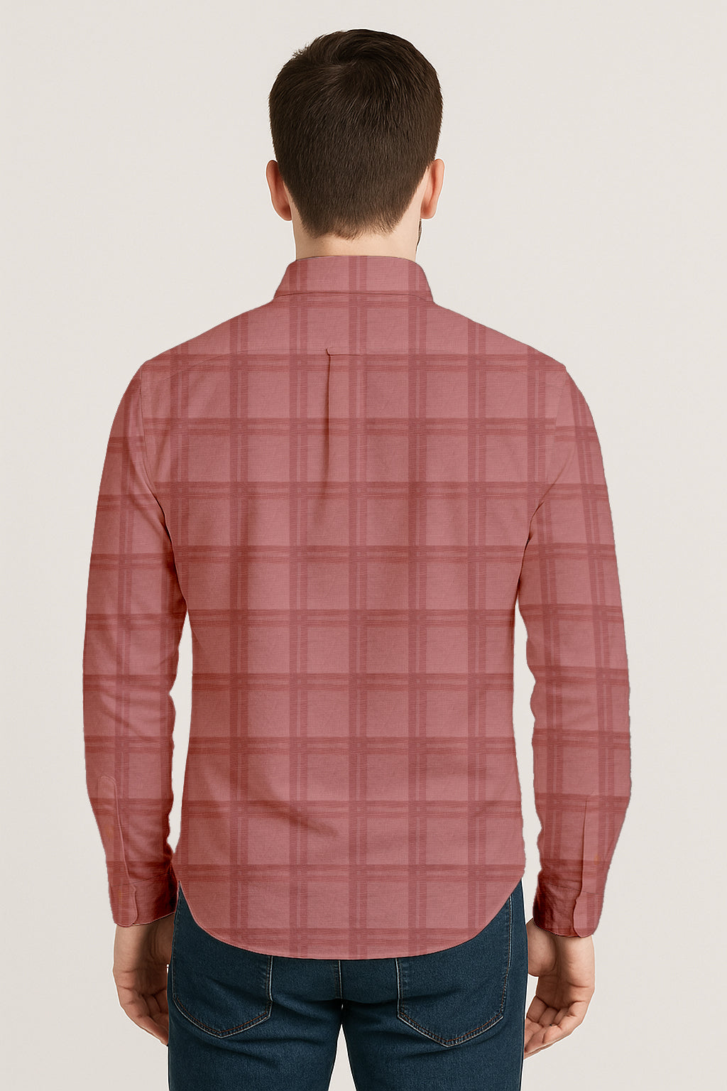 Men’s Cotton Plaid Shirt – Long Sleeve Button-Down